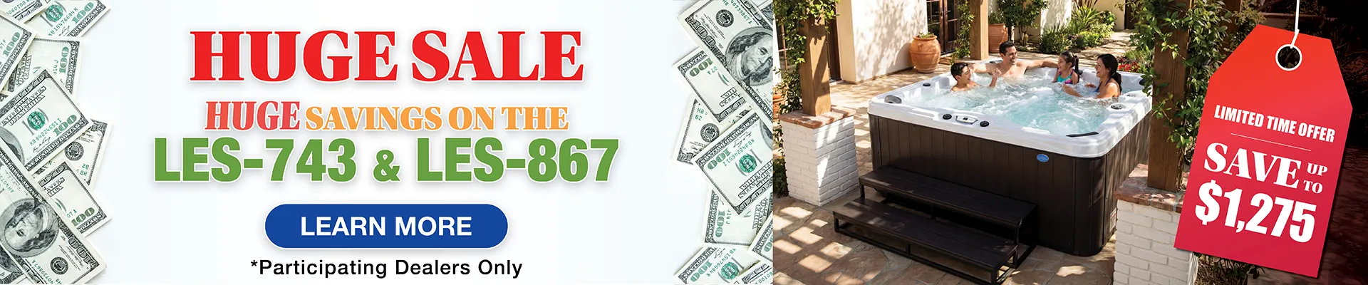 Calspas hot tub being used in a family setting - Bowie